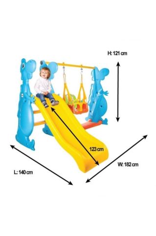 Dino Kaydırak ve Salıncak Seti