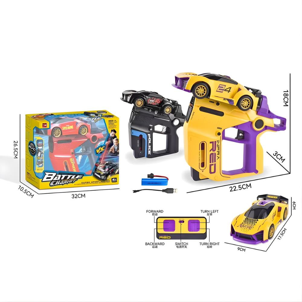 Şarjlı Lazer Silah Araba Yüksek Kalite Çocuk Ebeveyn Çocuk Etkileşimli 3-in-1 Savaş Oyunu Elektrikli RC Araba