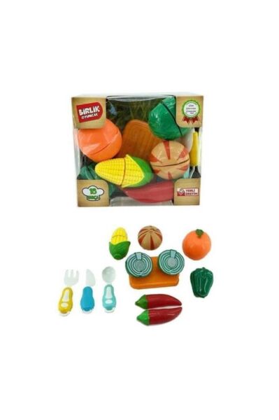 16 Parça Oyuncak Meyve Sebze Kesme Seti