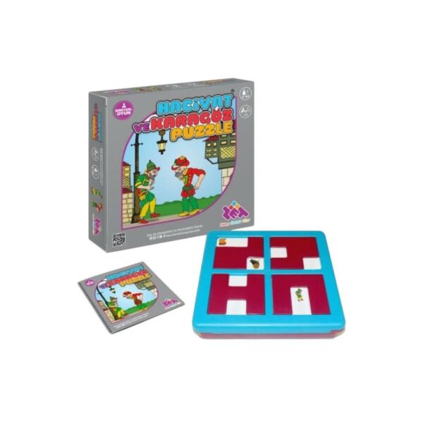 Hacivat ve Karagöz Puzzle Zeka Ve Akıl Oyunu 3+ Yaş 1+ Oyuncu
