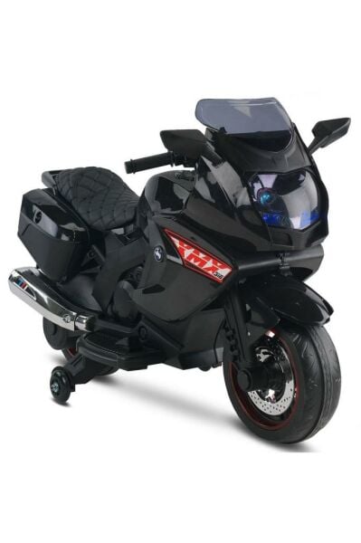 BabyHope Motosiklet Akülü Motor 12 Volt Siyah Babyhope 438A XMX-316 Ledli