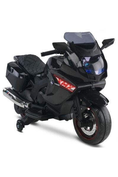 BabyHope Motosiklet Akülü Motor 12 Volt Siyah Babyhope 438A XMX-316 Ledli
