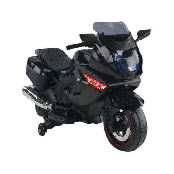 BabyHope Motosiklet Akülü Motor 12 Volt Siyah Babyhope 438A XMX-316 Ledli