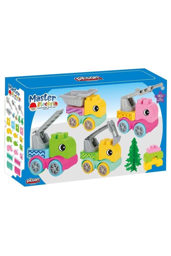 Master Bloklar İnşaat Kamyonları Seti
