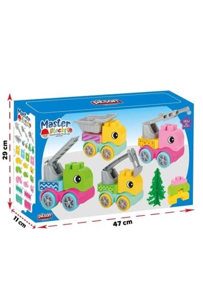 Master Bloklar İnşaat Kamyonları Seti