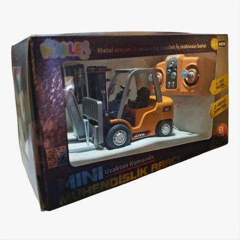 SH 1:64 8 Kanallı 2.4Ghz Mini Alaşımlı Uzaktan Kumandalı Forklift