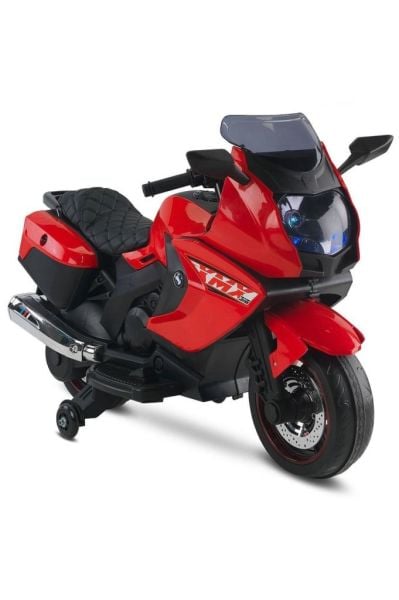 BabyHope Motosiklet Akülü Motor 12 Volt Kırmızı Babyhope 438A XMX-316 Ledli