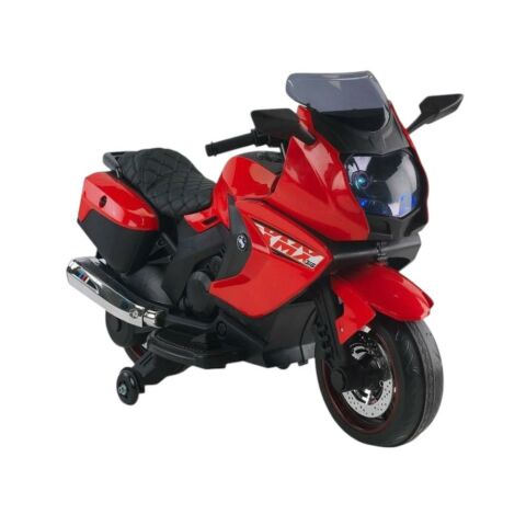 BabyHope Motosiklet Akülü Motor 12 Volt Kırmızı Babyhope 438A XMX-316 Ledli