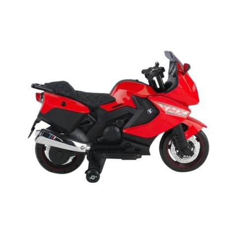 BabyHope Motosiklet Akülü Motor 12 Volt Kırmızı Babyhope 438A XMX-316 Ledli