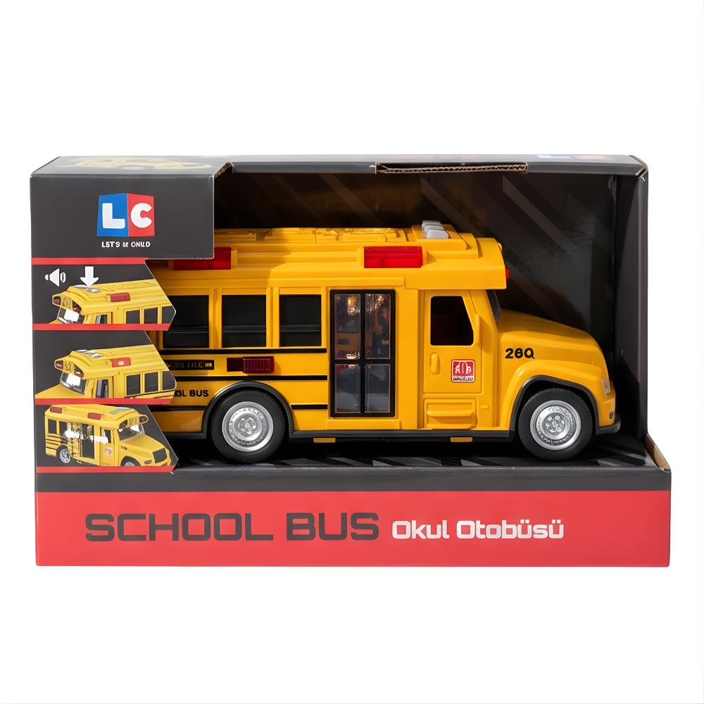 Let's Drive Sesli ve Işıklı Okul Otobüsü