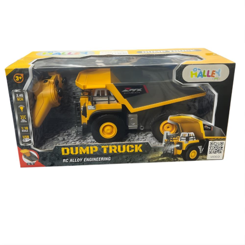 SH 1:18 9 Kanal Alaşım Uzaktan Kumandalı Dökme Kamyonu 2.4Ghz