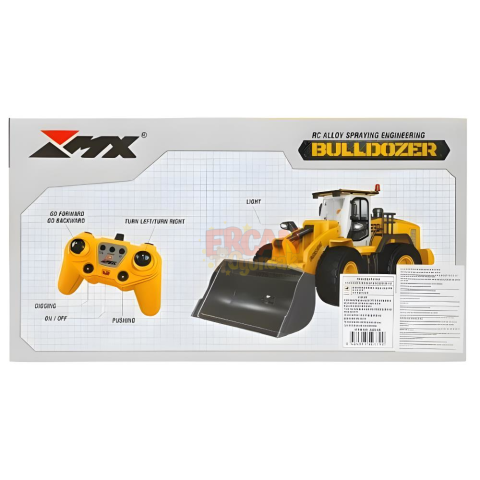 SH 1:18 9 Kanal Alaşım Uzaktan Kumandalı Sprey Dozer 2.4Ghz