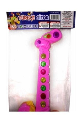 Sesli Işılklı Gitar Müzikli Gitar 35 Cm Boyunda Şık Gösterişli Gitar