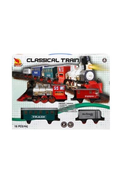 Sunman 01551 Sesli Ve Işıklı Klasik Tren Seti 16 Parça