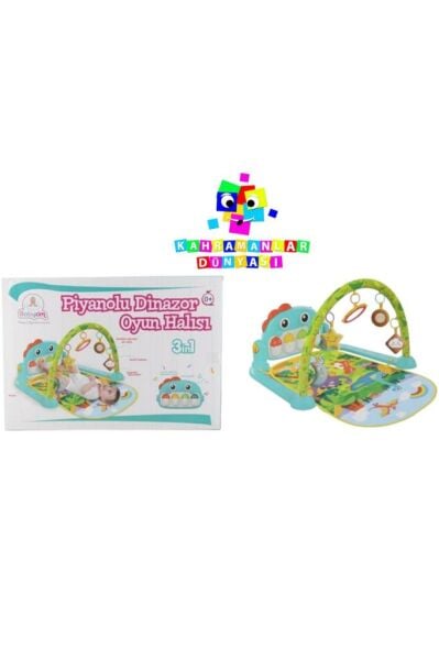 BABYCİM Dinazor Piyanolu Oyun Halısı Sesli Işıklı 5 In 1 Yeni Tasarım