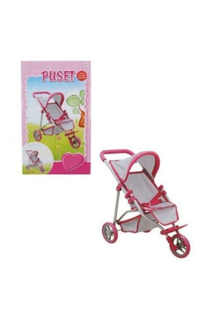 Sunman 3 Tekerlekli Pembe Gri Puset