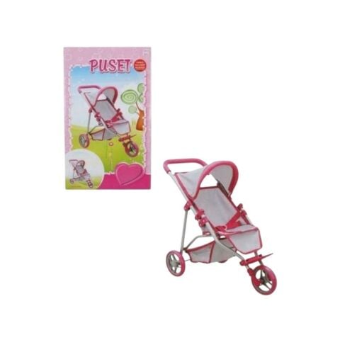 Sunman 3 Tekerlekli Pembe Gri Puset