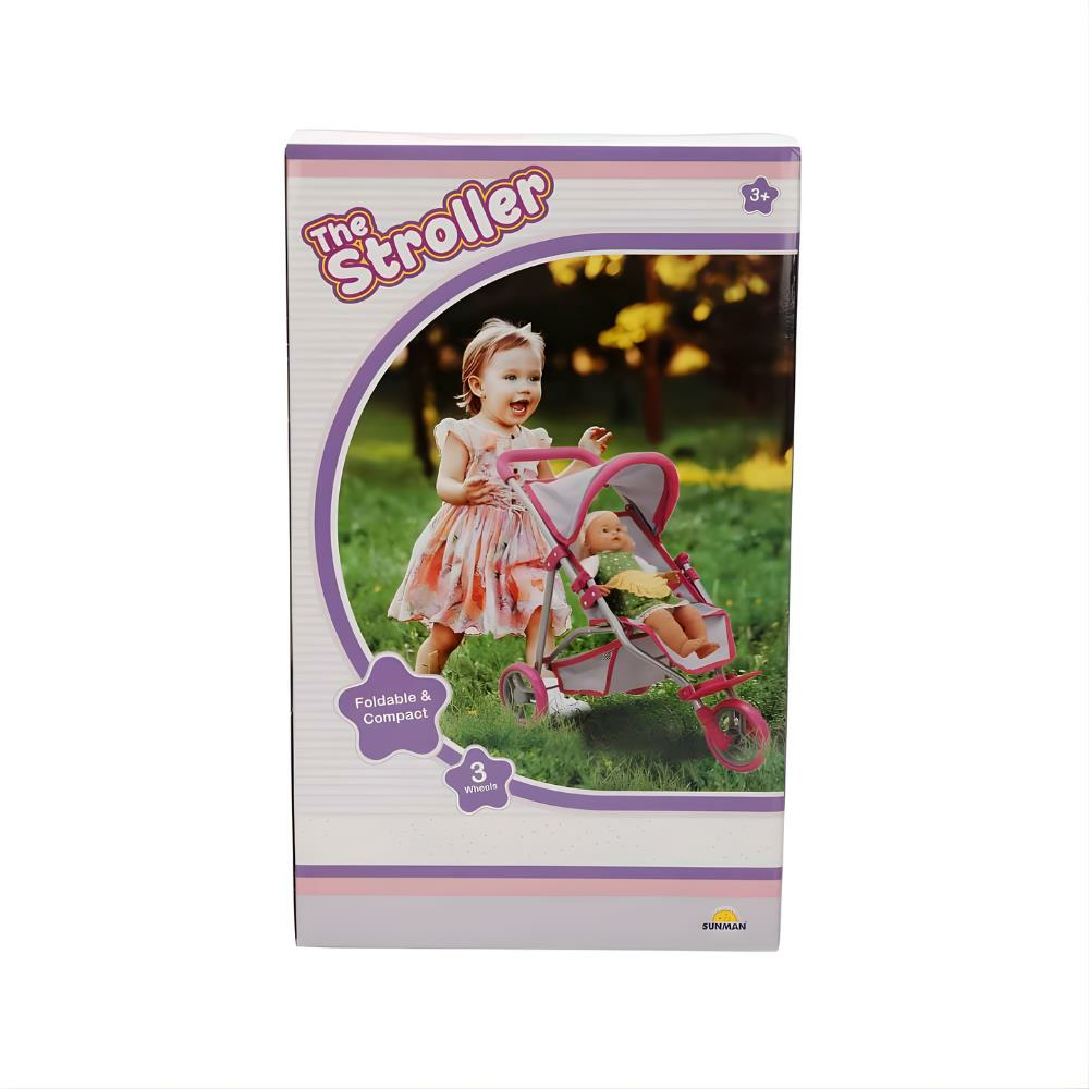 Sunman 3 Tekerlekli Pembe Gri Puset