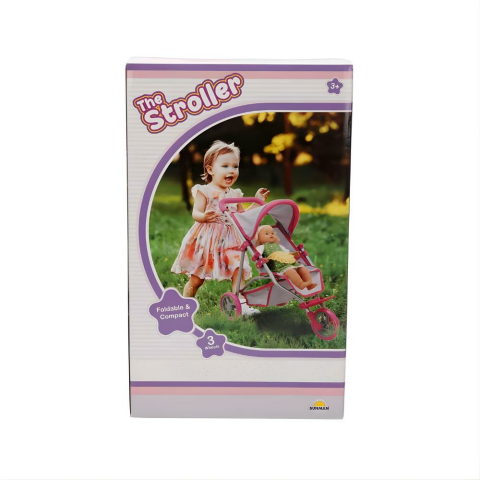 Sunman 3 Tekerlekli Pembe Gri Puset