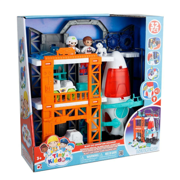 Tiny Kiddom Fırlatma Macerası Uzay Gemisi 32 Parça Sesli Işıklı