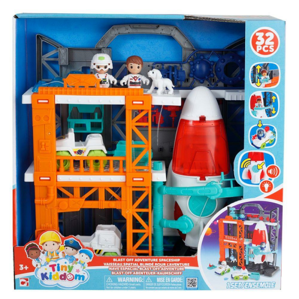 Tiny Kiddom Fırlatma Macerası Uzay Gemisi 32 Parça Sesli Işıklı