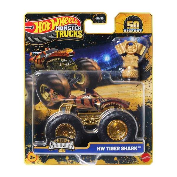 Hot Wheels Monster Trucks Bigfoot Trophy Şampiyonları Tekli Arabalar JDV96