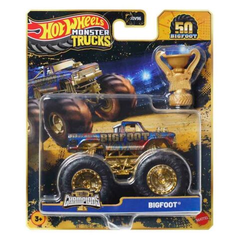 Hot Wheels Monster Trucks Bigfoot Trophy Şampiyonları Tekli Arabalar JDV96