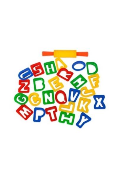 Poşetli Oyun Hamuru Harf Kalıpları Ern-012