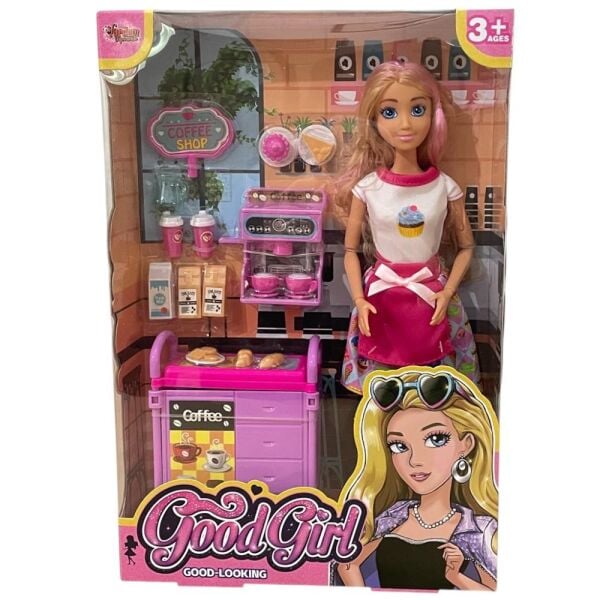 Kutulu 11,5 inç Kafe İşleten Bebek Set