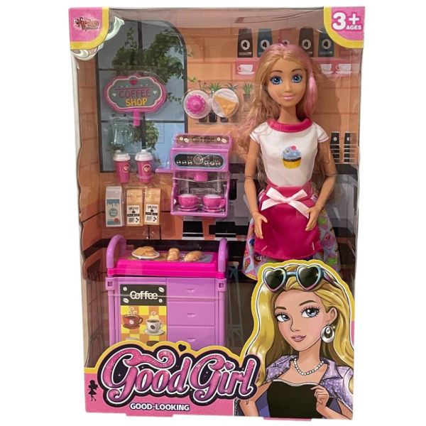 Kutulu 11,5 inç Kafe İşleten Bebek Set