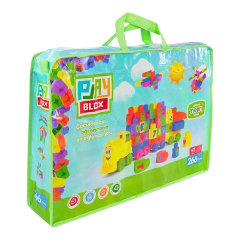 Playblox Neon Yapı Taşları - 266 Parçalık Çantalı Lego