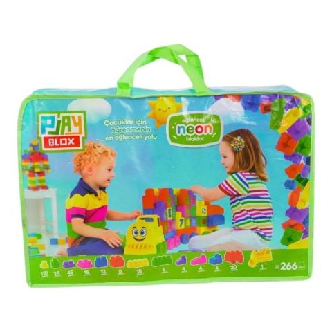 Playblox Neon Yapı Taşları - 266 Parçalık Çantalı Lego