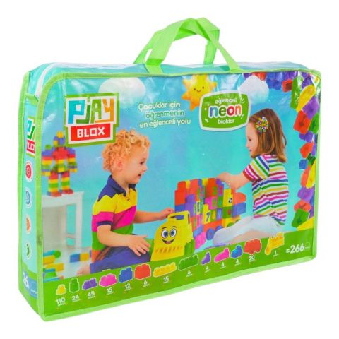 Playblox Neon Yapı Taşları - 266 Parçalık Çantalı Lego