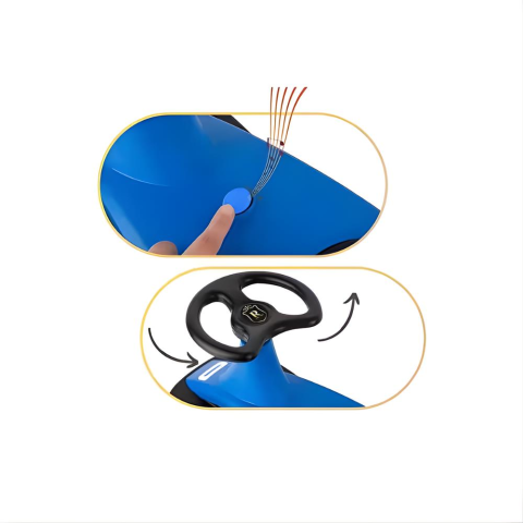 Sesli ve Işıklı Royal Swing Car Mavi