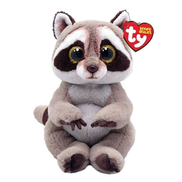 TY Beanie Bellies Petey Grey Racoon 20 Cm