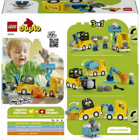 LEGO® DUPLO® Kasabası 3'ü 1 Arada İnşaat Araçları 10475