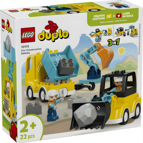 LEGO® DUPLO® Kasabası 3'ü 1 Arada İnşaat Araçları 10475