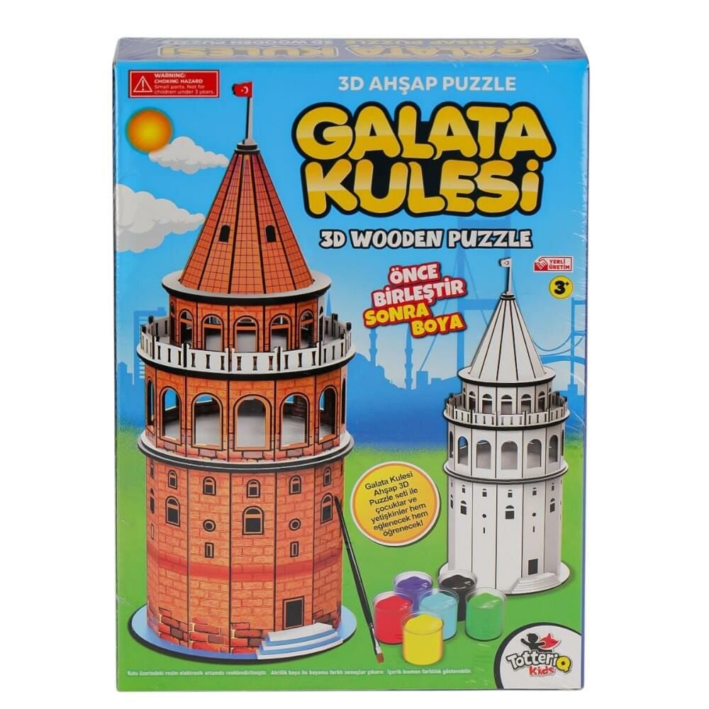 Galata Kulesi 3D Ahşap Puzzle