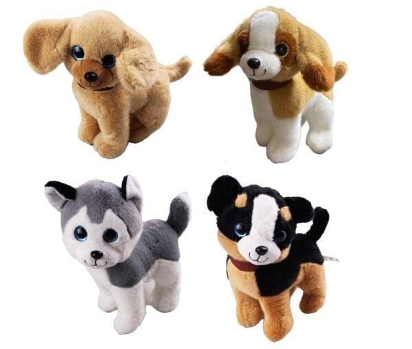 Peluş 25 cm Yatan Köpek Havlıyan