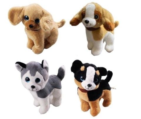 Peluş 25 cm Yatan Köpek Havlıyan