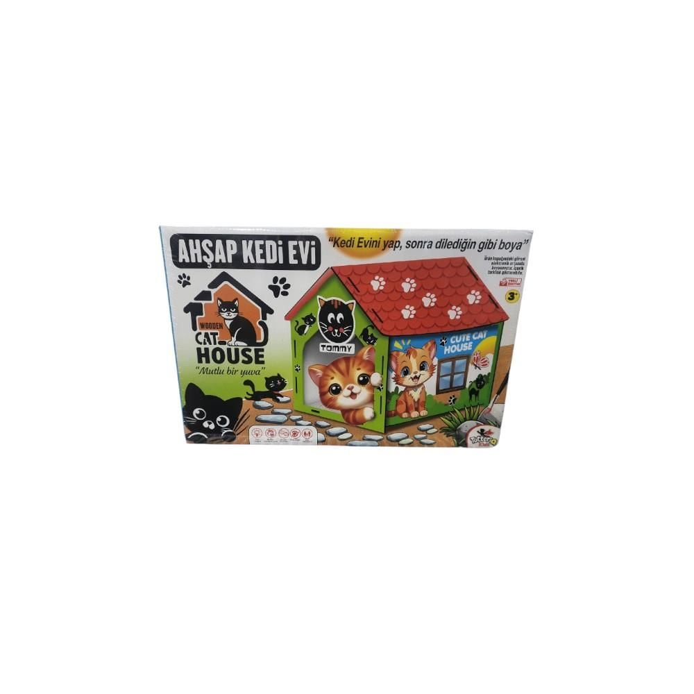 Ahşap Kedi Evi Boyama