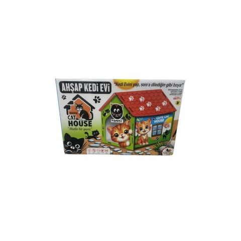 Ahşap Kedi Evi Boyama