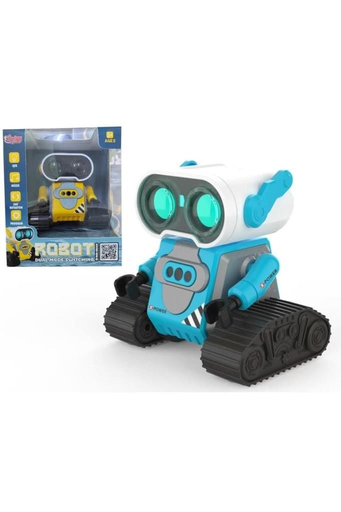 Uzaktan Kumandalı Full Fonksiyon Şarjlı 2.4G Robot-Araba (Mavi-Sarı)