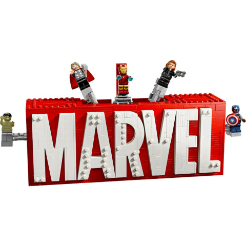 LEGO® Marvel: MARVEL Logosu ve Minifigürleri, İnşa Edilebilen Set 76313