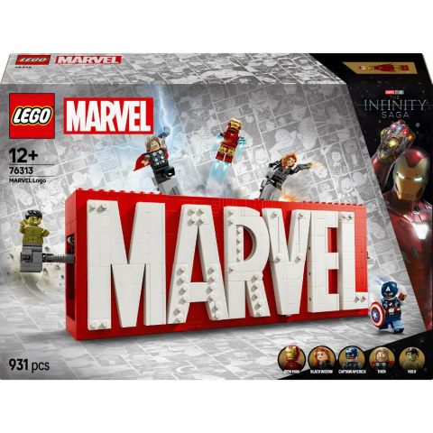 LEGO® Marvel: MARVEL Logosu ve Minifigürleri, İnşa Edilebilen Set 76313
