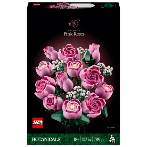 LEGO Botanicals Pembe Gül Buketi 10374 - Yetişkinler için Dekoratif Çiçek Modeli Yapım Seti (789 Parça)