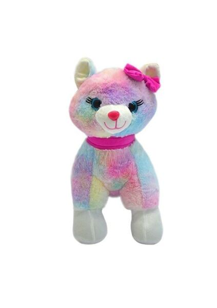 Tokalı Renkli Kedi Peluş 30 Cm 62340