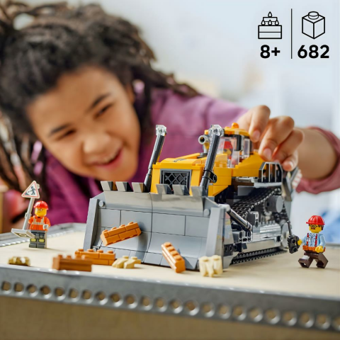 LEGO® City Sarı Buldozer İnşaat Sahası Temalı Yapım Oyuncağı Seti 60466