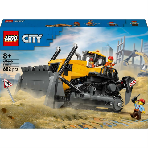 LEGO® City Sarı Buldozer İnşaat Sahası Temalı Yapım Oyuncağı Seti 60466