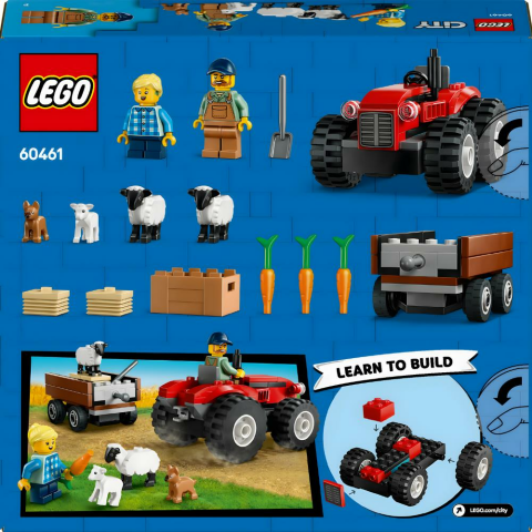LEGO® City Römorklu Kırmızı Çiftlik Traktörü ve Koyun Çocuk Oyun Seti 60461